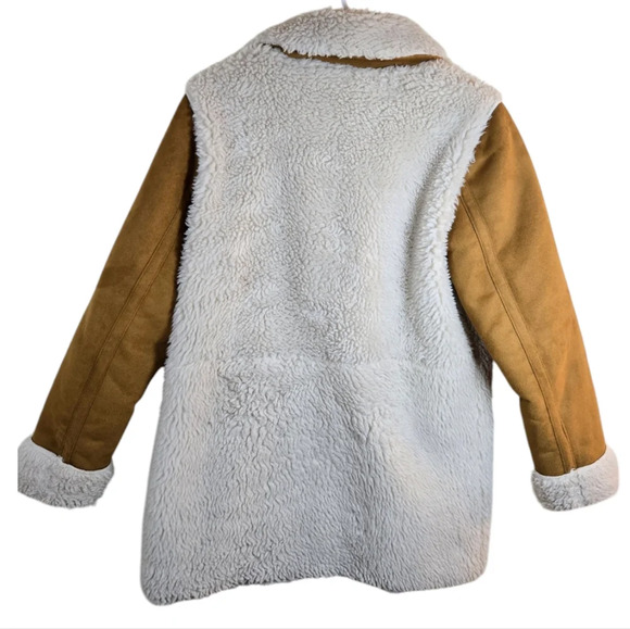 Asos Womens Tan Shearling Coat. - Picture 3 of 7